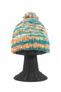 100% Woolen Outside and Polyester Inside Stretchable Soft & Warm Multi-Colored Beanie Hat
