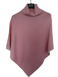 Pure cashmere Rollneck poncho Hand Made in Nepal