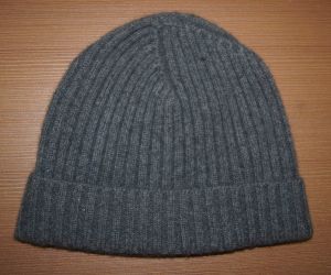 Pure Cashmere   Thick  Ribbed  cap   Hand made in  Nepal 