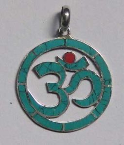 Sterling Silver Om pendant